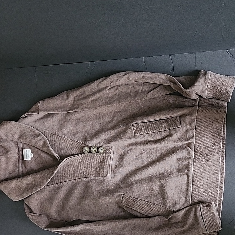 Women's Brown Sweater with Button Detail, size XS